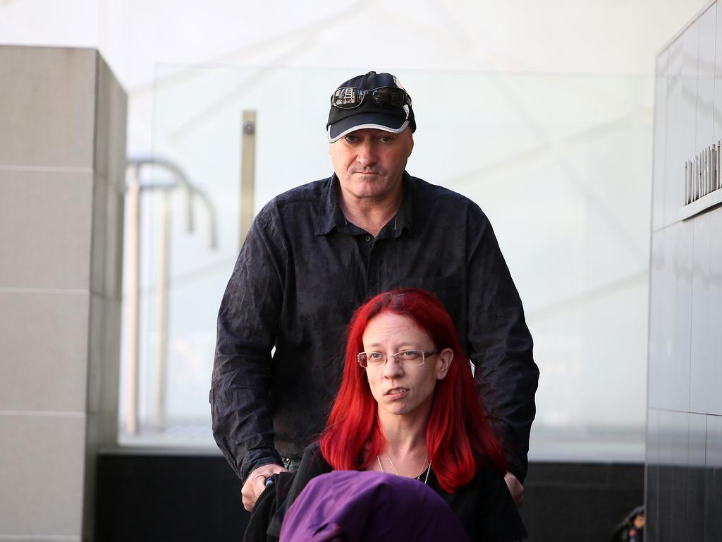 Aaron’s father Keith Sweetman and stepmother Veronica Desmond attend the trial. Picture: Colin Murty The Australian