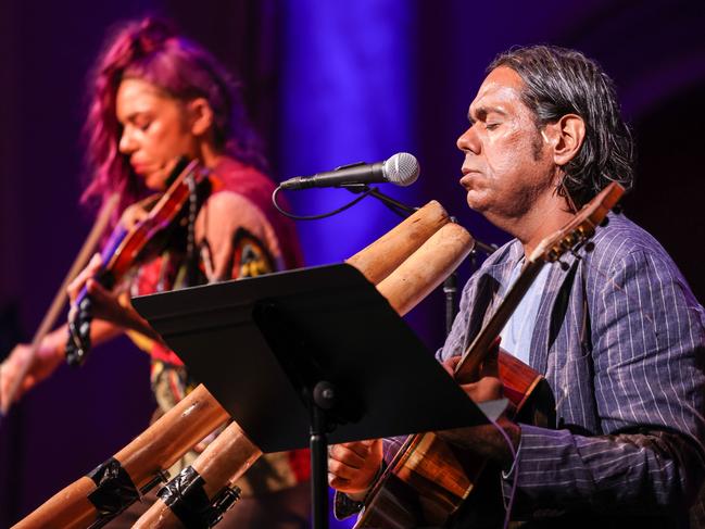 Veronique Serret and William Barton perform as Heartland. Picture: Russell Millard, supplied