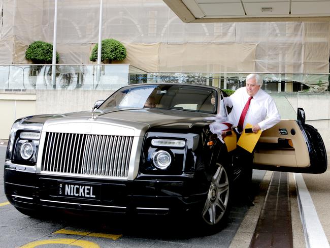 Clive Palmer visits Queensland Parliament for lunch. Picture: Mark Cranitch.