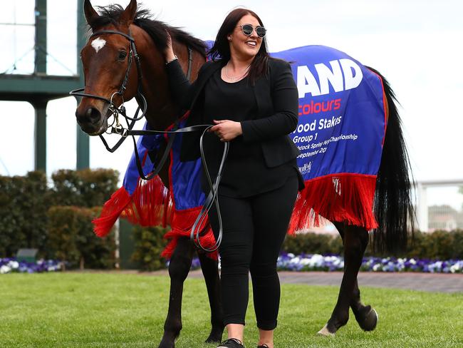 Black Heart Bart with his second Underwood Stakes blanket.