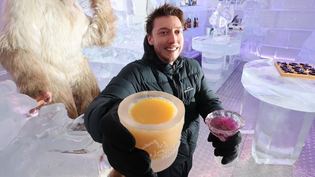 Ice Bar in Surfers Paradise turns one, and supervisor Corbin Bednarik is ready to celebrate. Picture Glenn Hampson