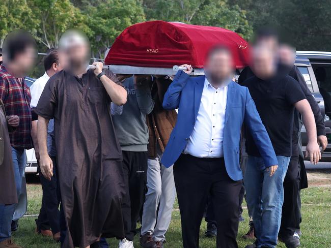 Ms Muzhda was buried at Mt Gravatt Cemetery. Picture: Liam Kidston