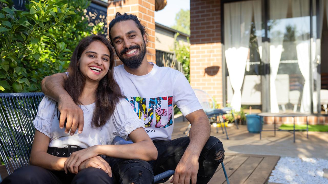 Siri Chandana Gonuri and Sai Abhinav Sita bought their first home last year. Picture: Jason Edwards.