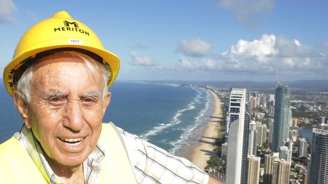 Harry Triguboff atop the 76-floor Ocean tower