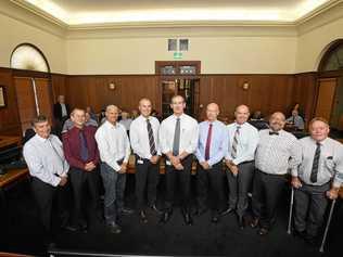 Gympie Council 2018 Hilary Smerdon, Dan Stewart, Glen Hartwig, Bob Leitch, Mick Curran, Bob Fredman, Mal Gear, Daryl Dodt and Mark McDonald. Picture: Renee Albrecht