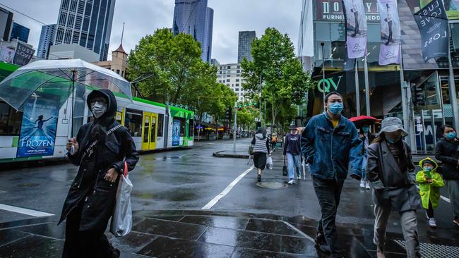 Melburnians are having a soggy weekend. Picture: Jason Edwards