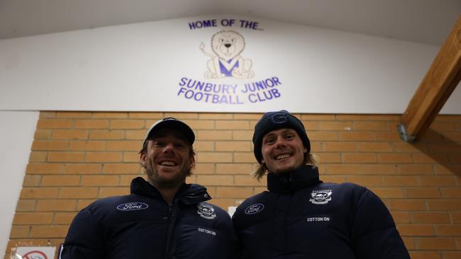 Cam and Zach Guthrie at their junior club. Picture: Geelong Cats/Brad McGee