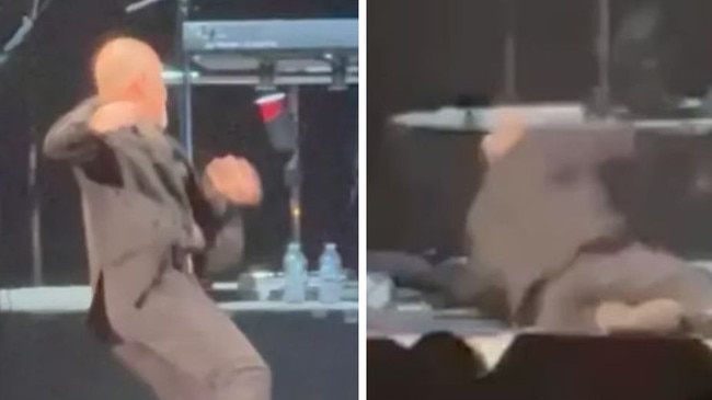 Billy Joel takes a fall on stage