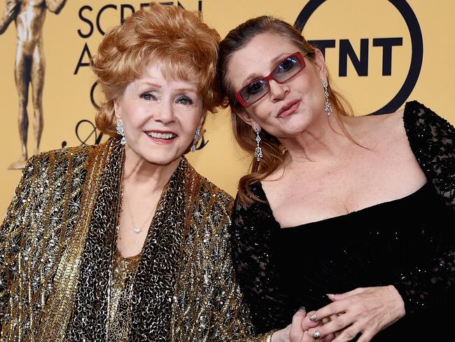 Carrie Fisher and mum Debbie Reynolds died within one day of each other in December 2016. Picture: AFP