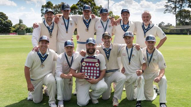 East Doncaster celebrates its premiership. Picture: Chris Mirabella