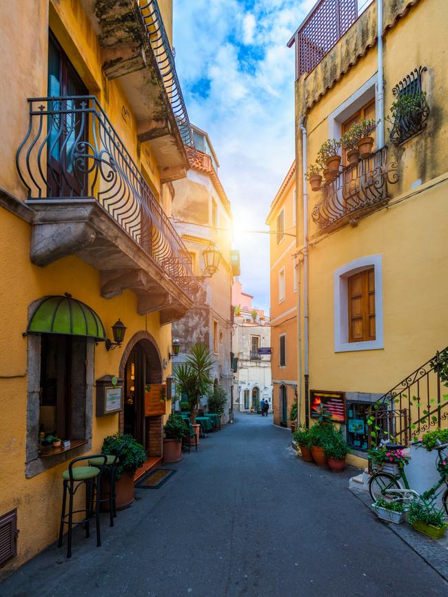 The old town of Taormina in Sicily.