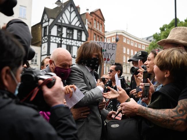 Johnny Depp losy his libel case against the Sun newspaper. Picture: Leon Neal/Getty Images