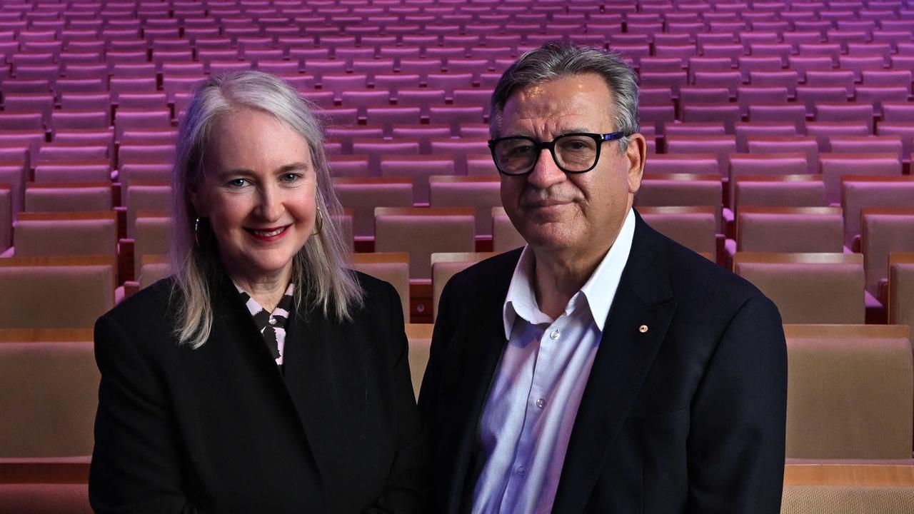 Rachel Healy alongside John Kotzas at QPAC. Picture: Lyndon Mechielsen