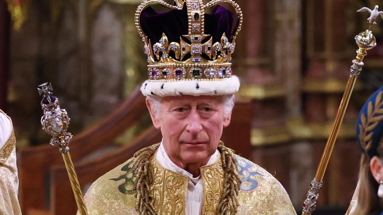 King Charles during his coronation ceremony in Westminster Abbey in May 2023. Picture: Richard Pohle – WPA Pool/Getty Images