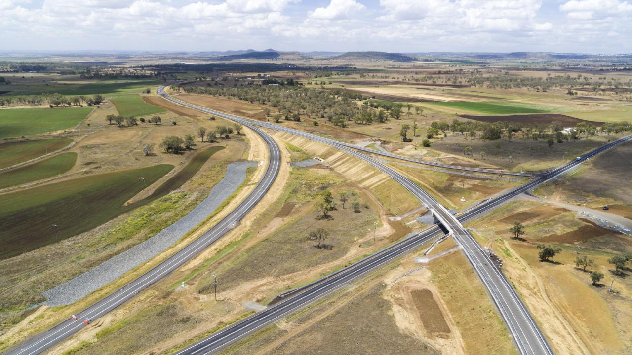 Toowoomba Second Range Crossing Gore Highway interchange at Athol