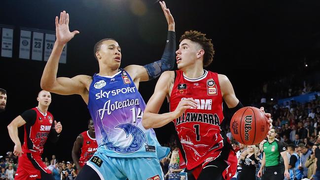 Blue chip NBA prospects RJ Hampton and LaMelo Ball spent last season in the NBL as part of the Next Stars program. Picture: Getty Images