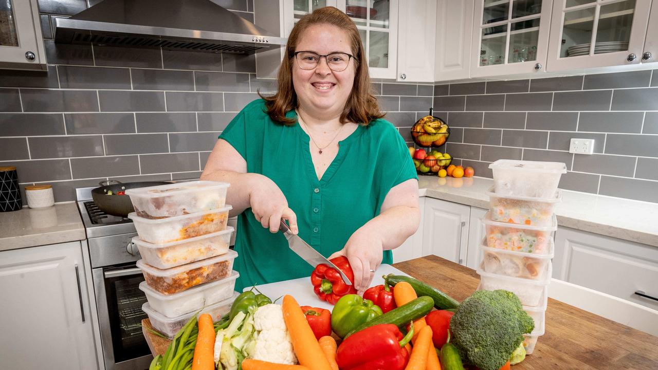 Rachael Hallett loves to cook and prep meals. Picture: Jake Nowakowski