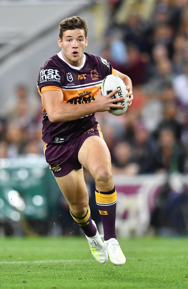 Patrick Carrigan in action for the Broncos. Picture: AAP Image/Darren England