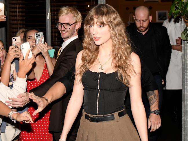 Taylor Swift out in Sydney. Picture: Chris Dyson/Backgrid