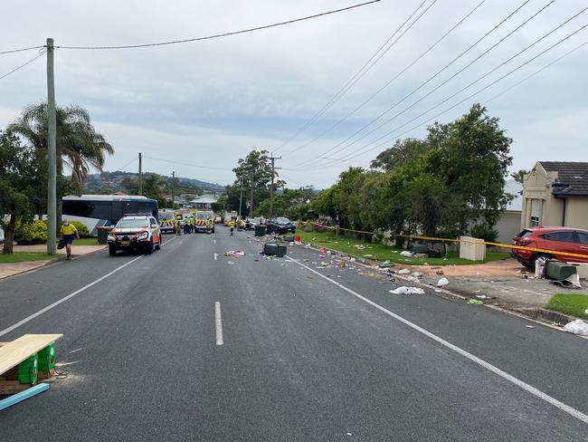 The incident left residents with a clean-up job. Picture: NSW Ambulance.