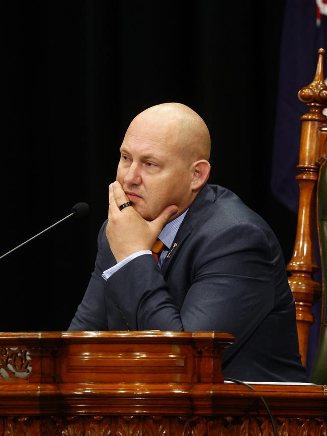 Speaker of the House and Member for Mulgrave Curtis Pitt. He appeared unwell during the regional sitting of Queensland Parliament, held at the Cairns Convention Centre. Picture: Brendan Radke