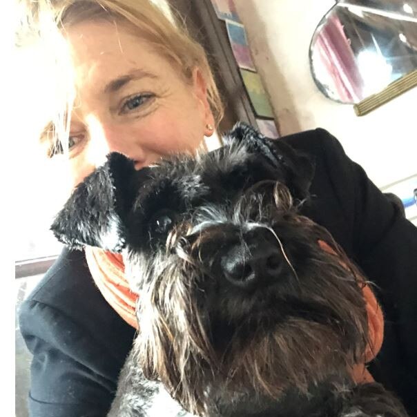 Millie with her owner Kate Muir, who was walking with her father at the time of the incident