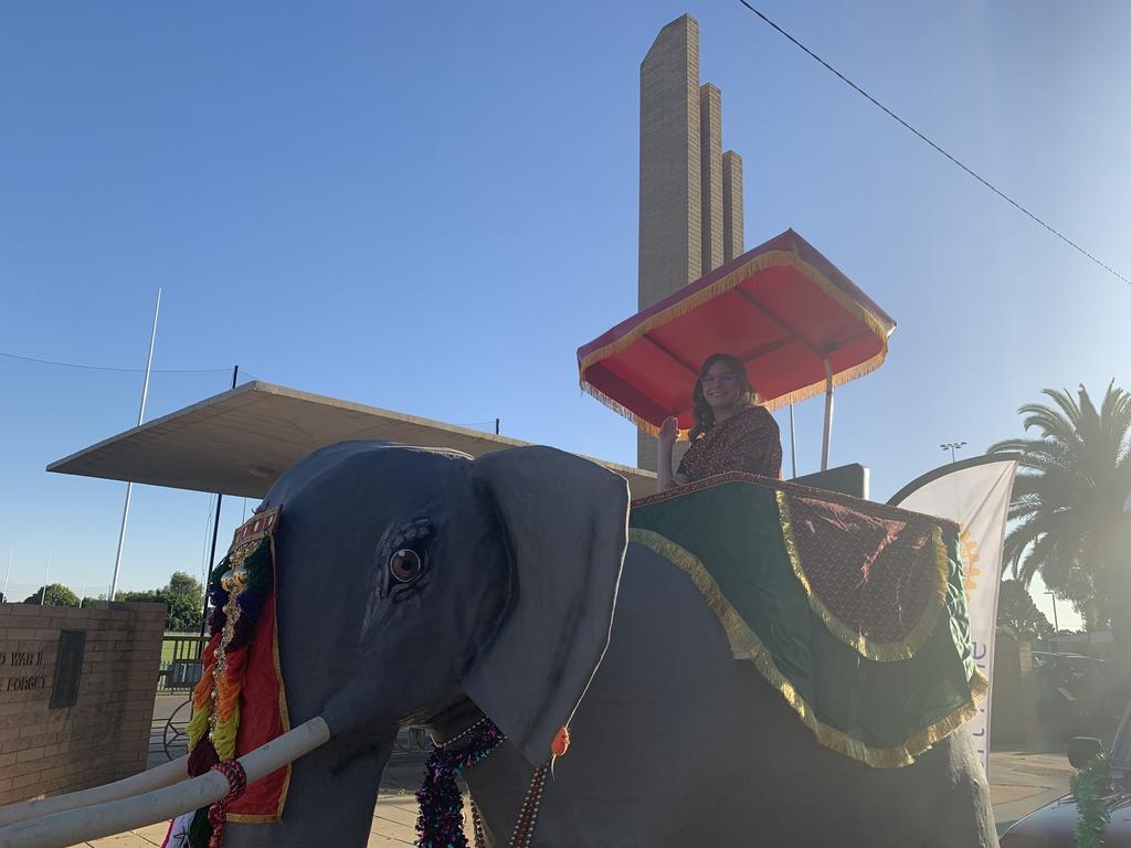 Ayrlei had the best seat in the house for this year's pageant. Picture: Isaac Selby