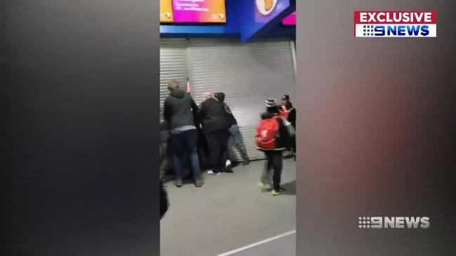 Violent AFL brawl at Etihad Stadium