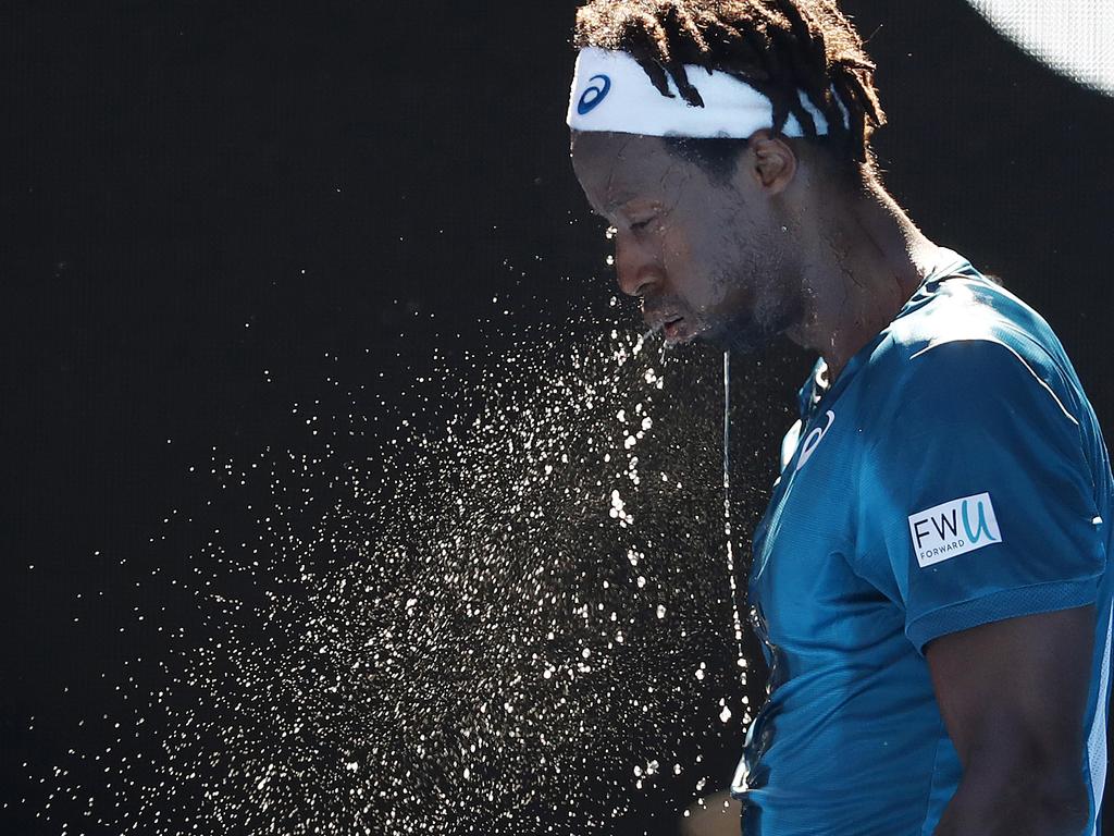 The heat was a huge talking point this year. Gael Monfils complained he “was dying on court” as temperatures his 42 degrees. Pic: Michael Klein