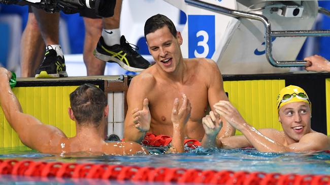 Aussie Mitch Larkin won gold in the men’s 200m backstroke.