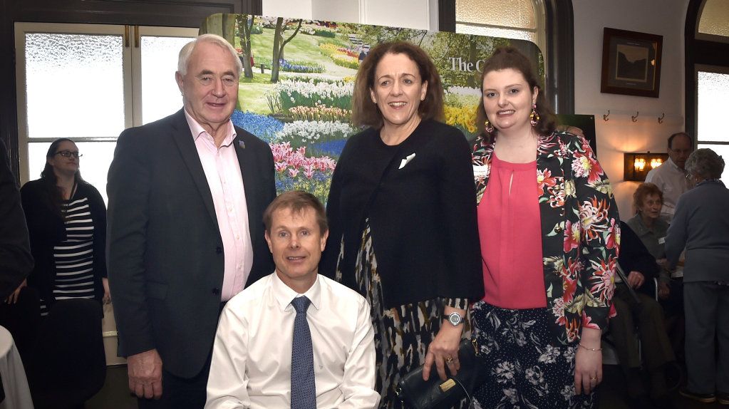 At the launch of The Chronicle Garden Competition yesterday are (from left) Toowoomba Regional Council Mayor Paul Antonio, USQ director of marketing Helen Nolan, garden competition co-ordinator Letitia Robarts and The Chronicle regional general manager Rohan Gosstray. Picture: Bev Lacey