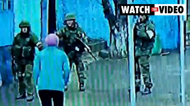 Elderly Ukraine couple make Russian soldiers leave their front yard by swearing at them