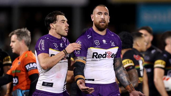 Nelson Asofa-Solomona will bring up his 200-game milestone against the Dolphins. Picture: Brendon Thorne/Getty Images