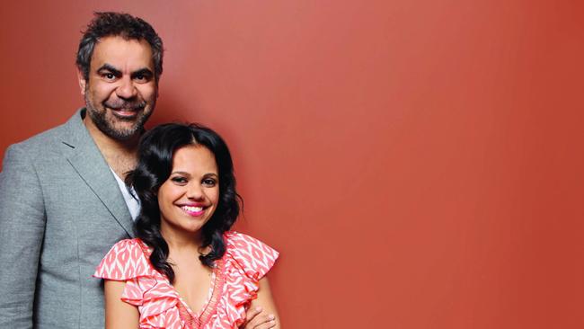 Film director Wayne Blair with Tapsell, who will star in <i>Top End Wedding</i>. Pic: Matt Carr/Getty Images