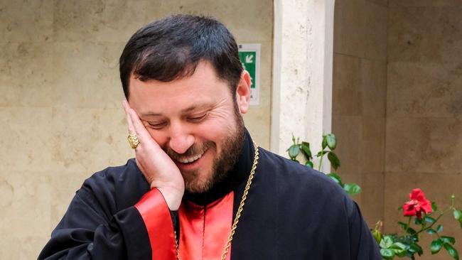 Cardinal Mykola Bychok in Rome on April 25 ahead of the funeral for Francis and the conclave. Picture: Jacquelin Magnay