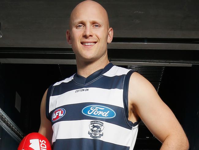 GEELONG, AUSTRALIA - NOVEMBER 09: Gary Ablett poses for a photo a Geelong Cats AFL media opportunity at GMBHA Stadium on November 9, 2017 in Geelong, Australia. (Photo by Darrian Traynor/Getty Images)