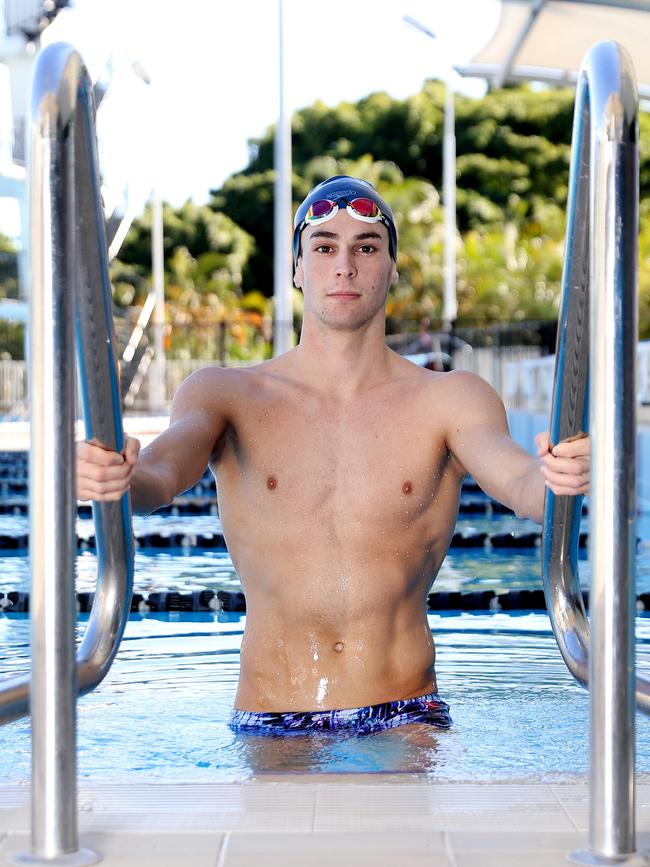 Tom Neill, 18, will be on the Australian Olympic Swimming Team. Pics Tara Croser.