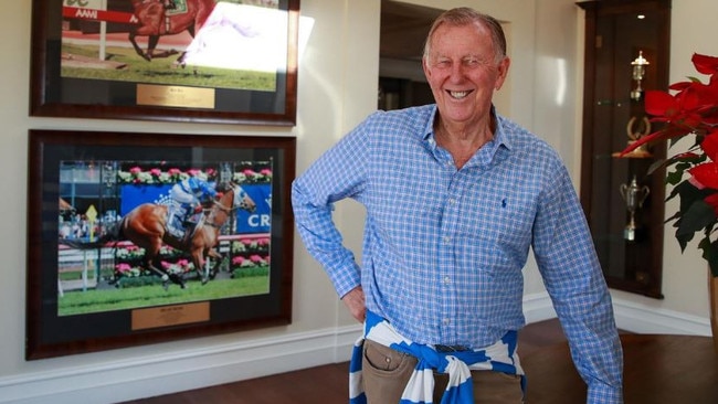 Larrikin adman John Singleton at his Strawberry Hill Stud in 2021. Picture: Justin Lloyd