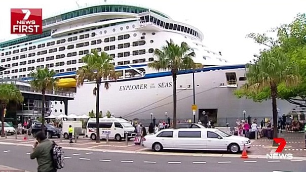 Royal Caribbean’s Explorer of the Seas cruise ship in November 2016. Photo: Channel 7.