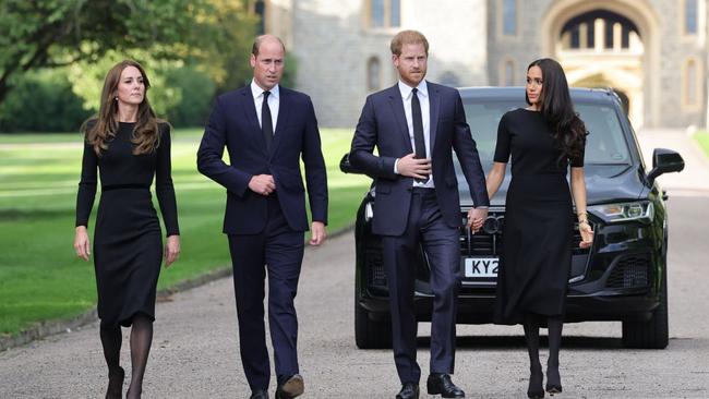 The brothers and their wives had a very awkward reunion following the Queen’s death in September. Picture: Chris Jackson – WPA Pool/Getty Images