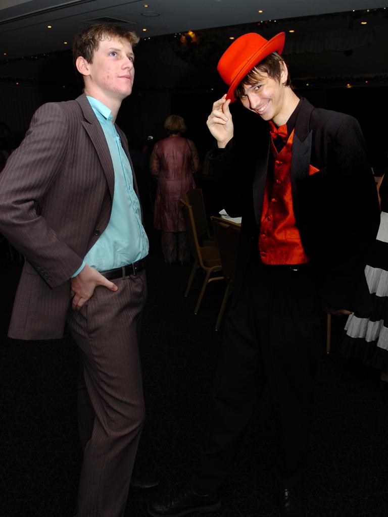 Jacob Parsons and Kieran Stedman at the 2009 St John’s Catholic Senior College formal. Picture: NT NEWS