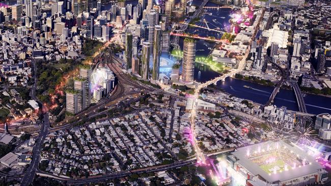 An Urbis concept of the Brisbane 2032 Olympic and Paralympic Games