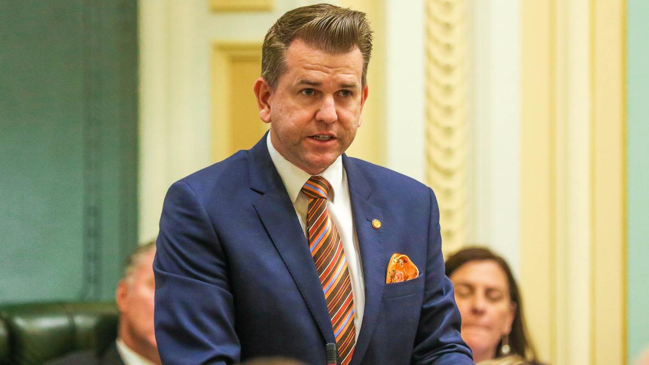 Member for Kawana Jarrod Bleijie during Question time at Queensland parliament. Picture: Glenn Campbell