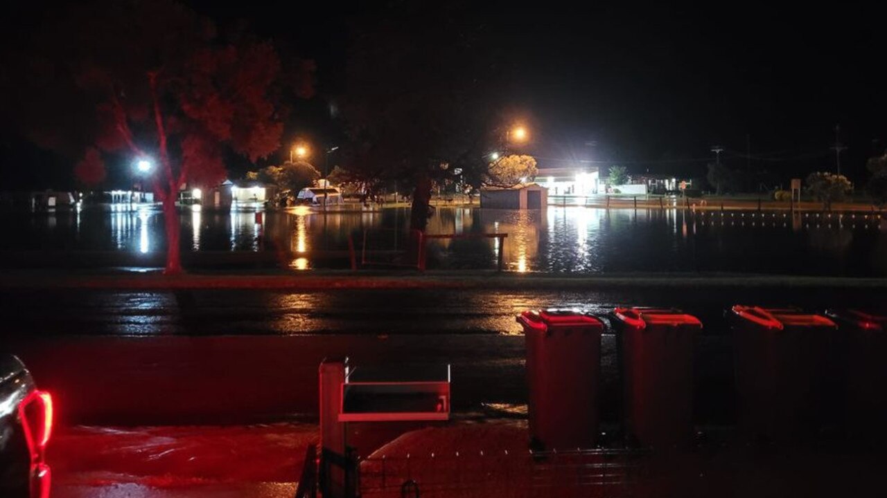 Vans were safely evacuated from the Goomeri Showgrounds as 136mm of rainfall was measured in the area.