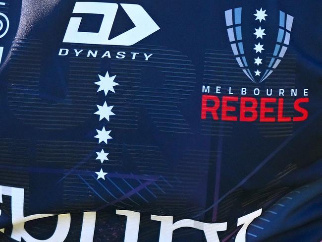 MELBOURNE, AUSTRALIA - FEBRUARY 03: A general view of the Rebels jersey during the Super Rugby Pacific Trial Match between Melbourne Rebels and NSW Waratahs at Harold Caterson Reserve on February 03, 2024 in Melbourne, Australia. (Photo by Morgan Hancock/Getty Images)