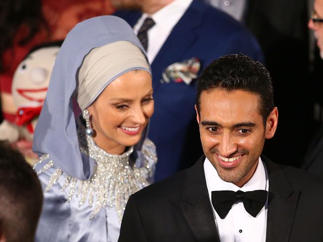 Waleed Aly thanked his wife, academic Susan Carland, for her support. Picture:Scott Barbour
