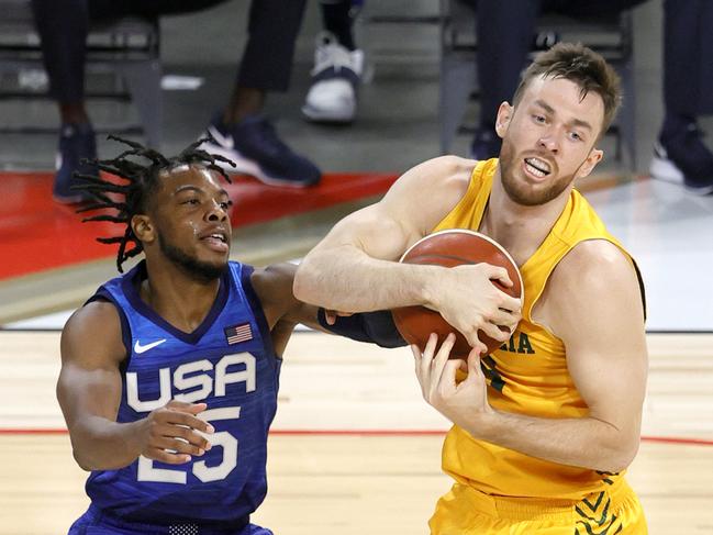 Nick Kay is set to play for the Boomers in February’s World Cup qualifiers. Picture: Ethan Miller/GettyImages.