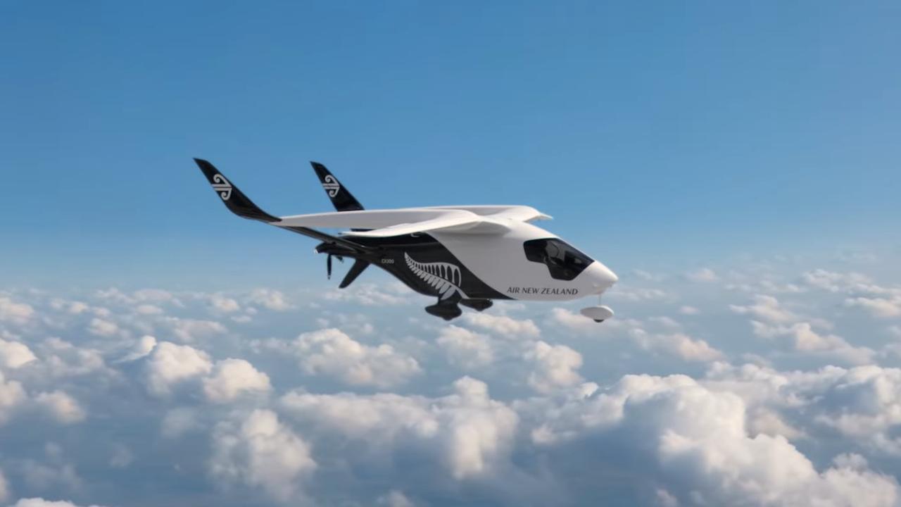 The airline’s first all-electric aircraft, the Beta ALIA. Picture: Air NZ