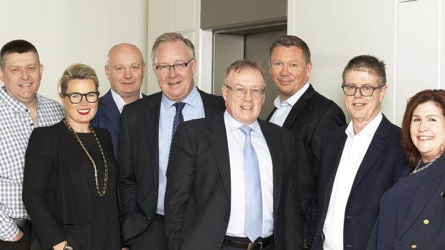 Judo Bank co-founders (l-r) Alex Twigg, Kate Keenan, Tim Alexander, David Hornery, Joseph Healy, Chris Bayliss, Malcolm Hiscock and Jacqui Colwell. Picture: Supplied