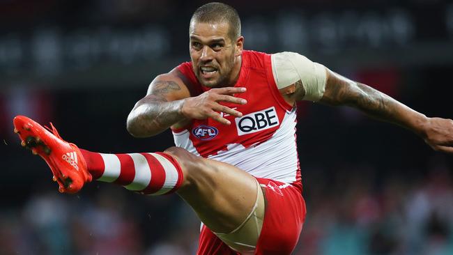 Lance Franklin isn’t even halfway through his contract with the Swans. Picture: Phil Hillyard